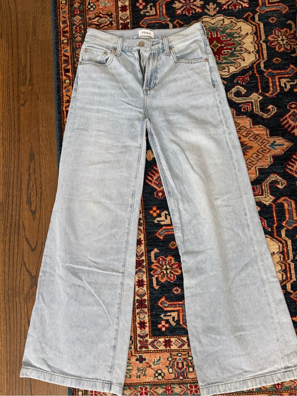 Pistola Denim Wide-Leg Light Wash Jeans - Picture 5 of 6